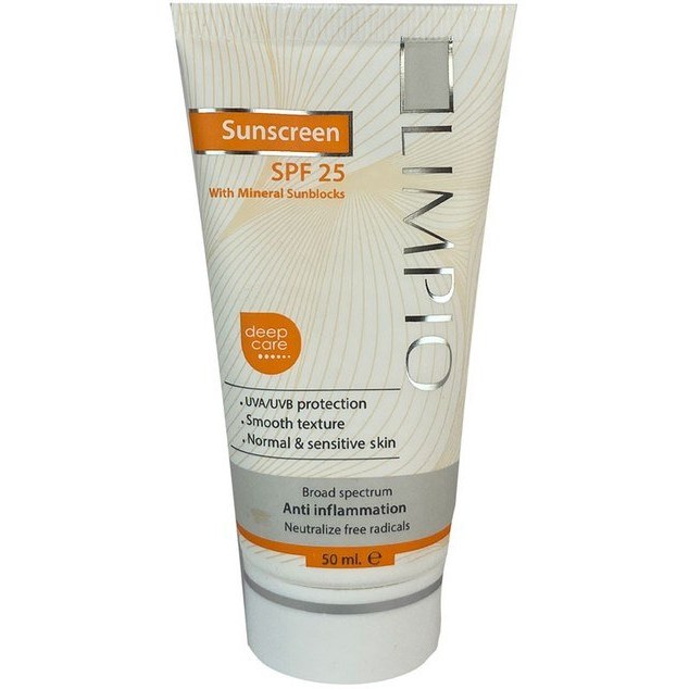 کرم ضد آفتاب بی رنگ لیمپیو با SPF 25 مناسب انواع پوست حجم 50 میلی لیتر